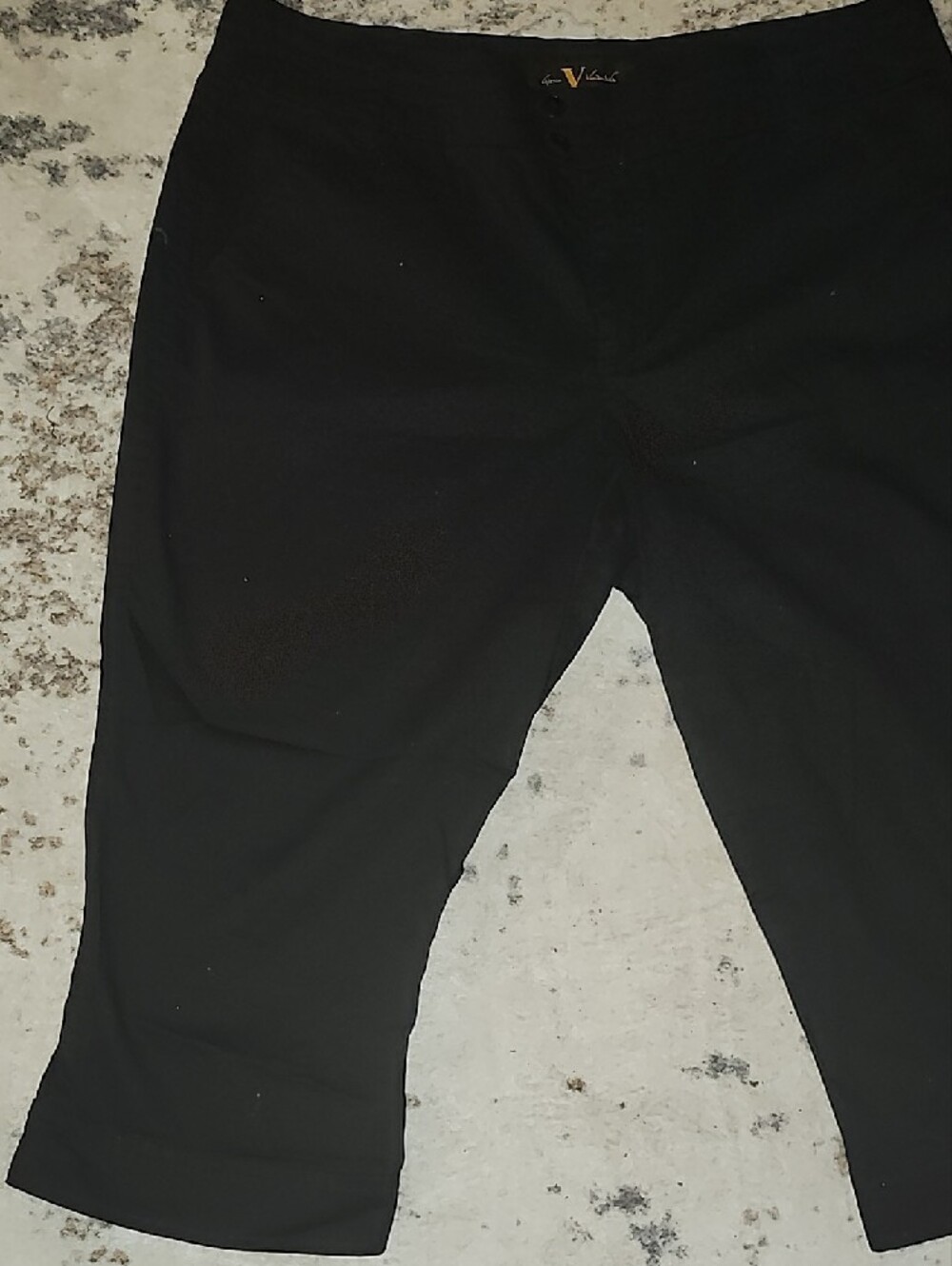 Black Women’s Gloria Vanderbilt Stretch Casual Crop Pants Size 14 - Picture 2 of 7